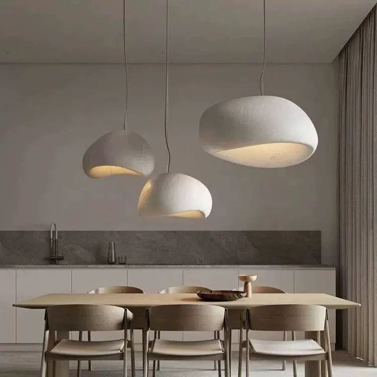 Wabi-sabi-hanglamp bij Michael thuis