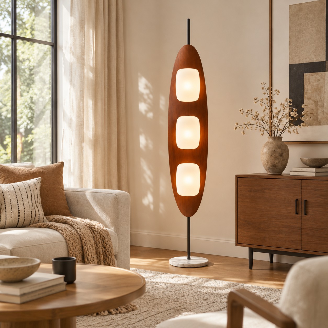 Een vloerlamp in een stille hoek
